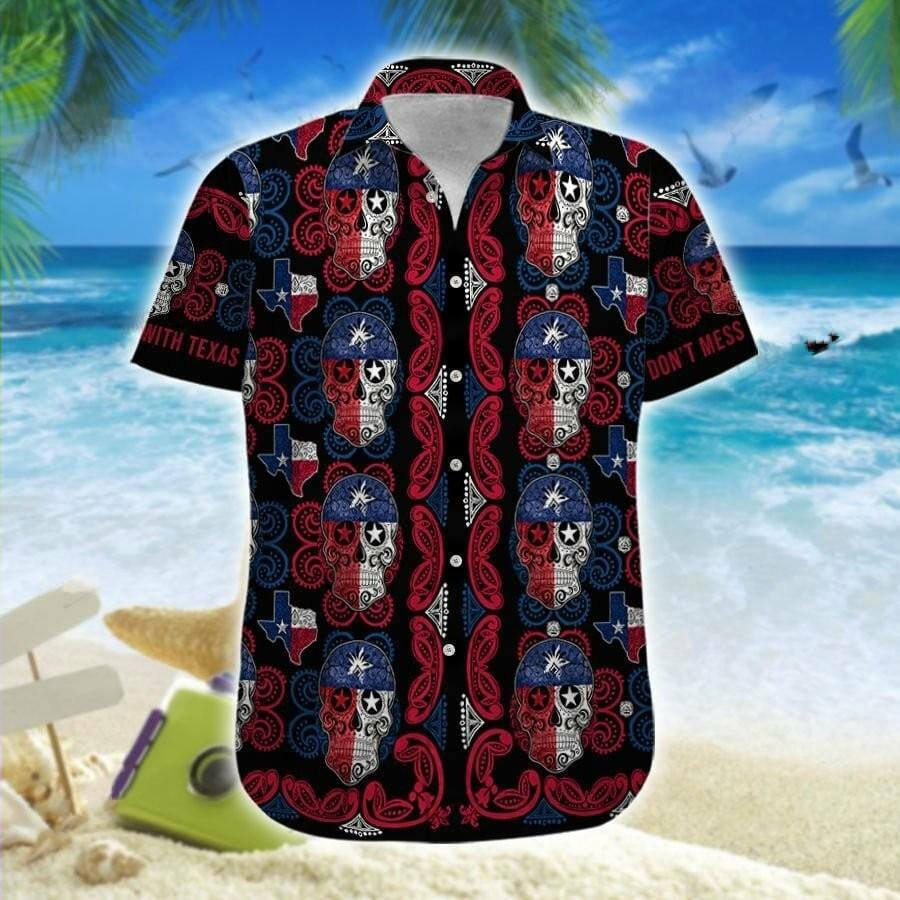 Hawaii Aloha Shirts Skull Sugar Texas Ha92070