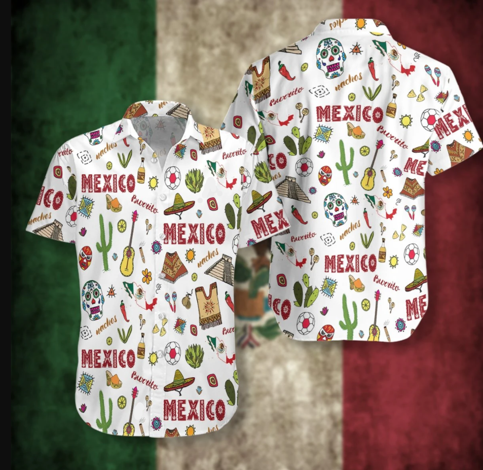 Mexico Doodle Pattern Hawaii Shirt For Men Women Ha93640