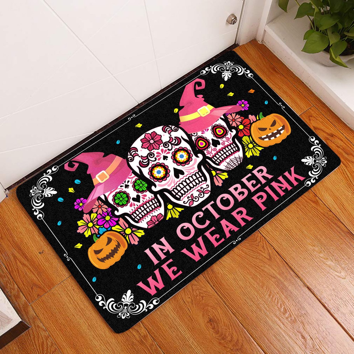 In October We Wear Pink All Over Printing Doormat Pre2178