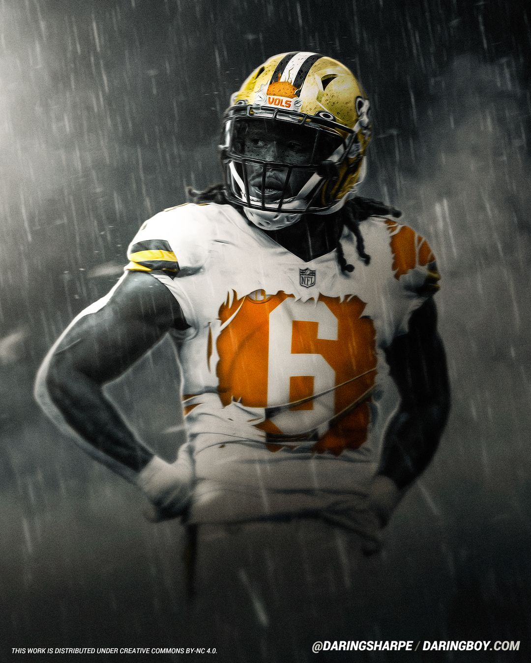 Alvin Kamara #6 New Orleans Saints Tennessee Volunteers Poster For Fans poster canvas