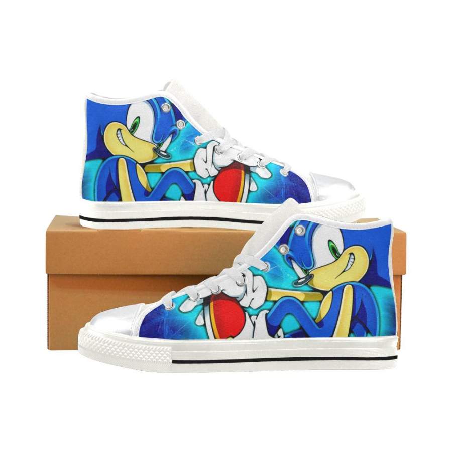 Sonic The Hedgehog Sneakers High Top Canvas Shoes for Kid