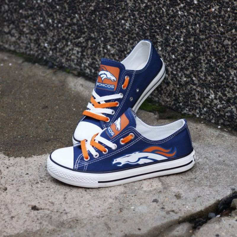 Denver Broncos Canvas Shoes, Broncos Sneakers, Tennis Shoes