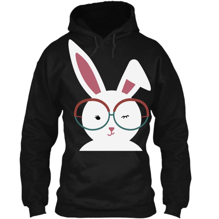 Cute Easter Bunny T-shirt Pullover Hoodie 8 oz