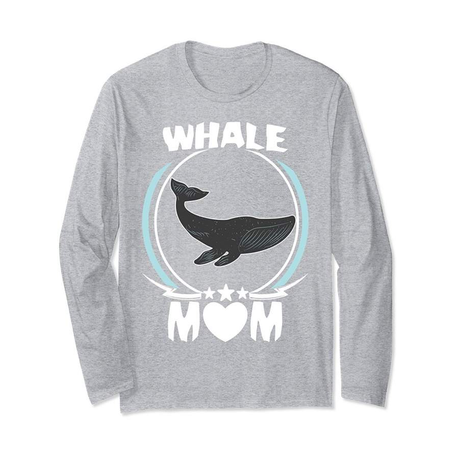 DTABuy DTA Whale Mom Long Sleeve Shirt Mothers Day Gifts Animal Lovers