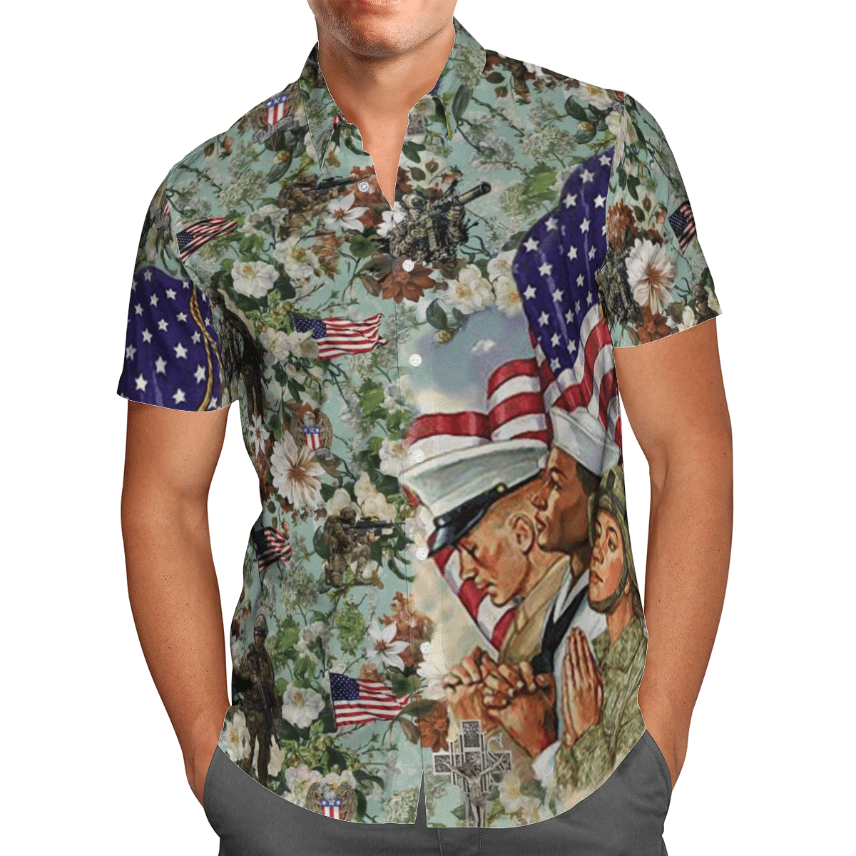 America Flag Veteran Hawaiian Shirt