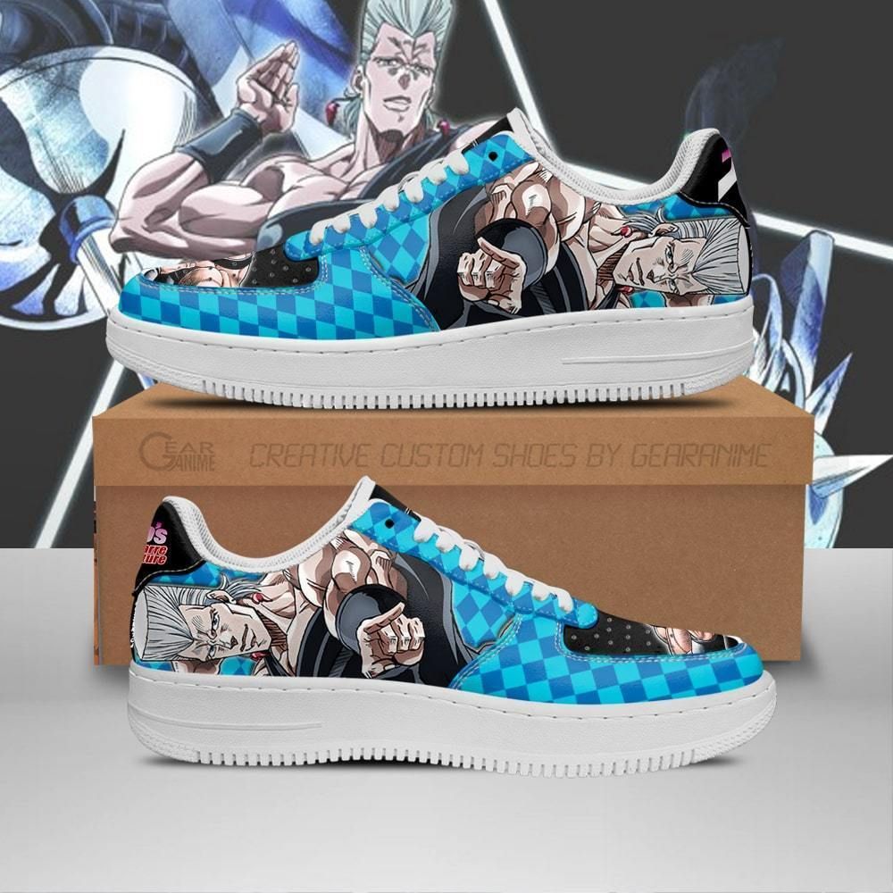 Jean Pierre Polnareff Jojo Idea Air Force Shoes Sneakers Custom Anime