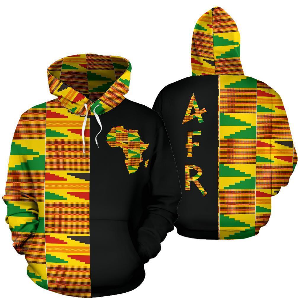 Greek Life Hoodie – Kente Cloth – Light Adwinasa The Half