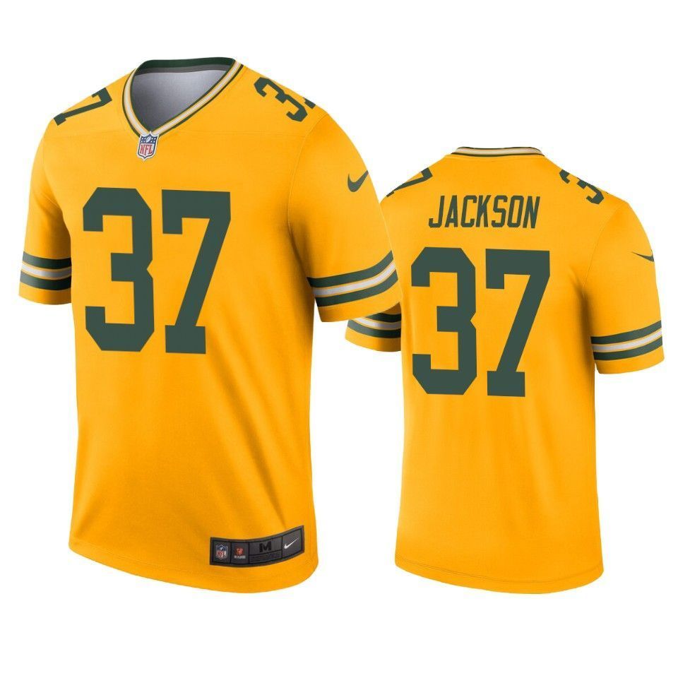 Green Bay Packers Josh Jackson 2019 Inverted Legend Gold Jersey