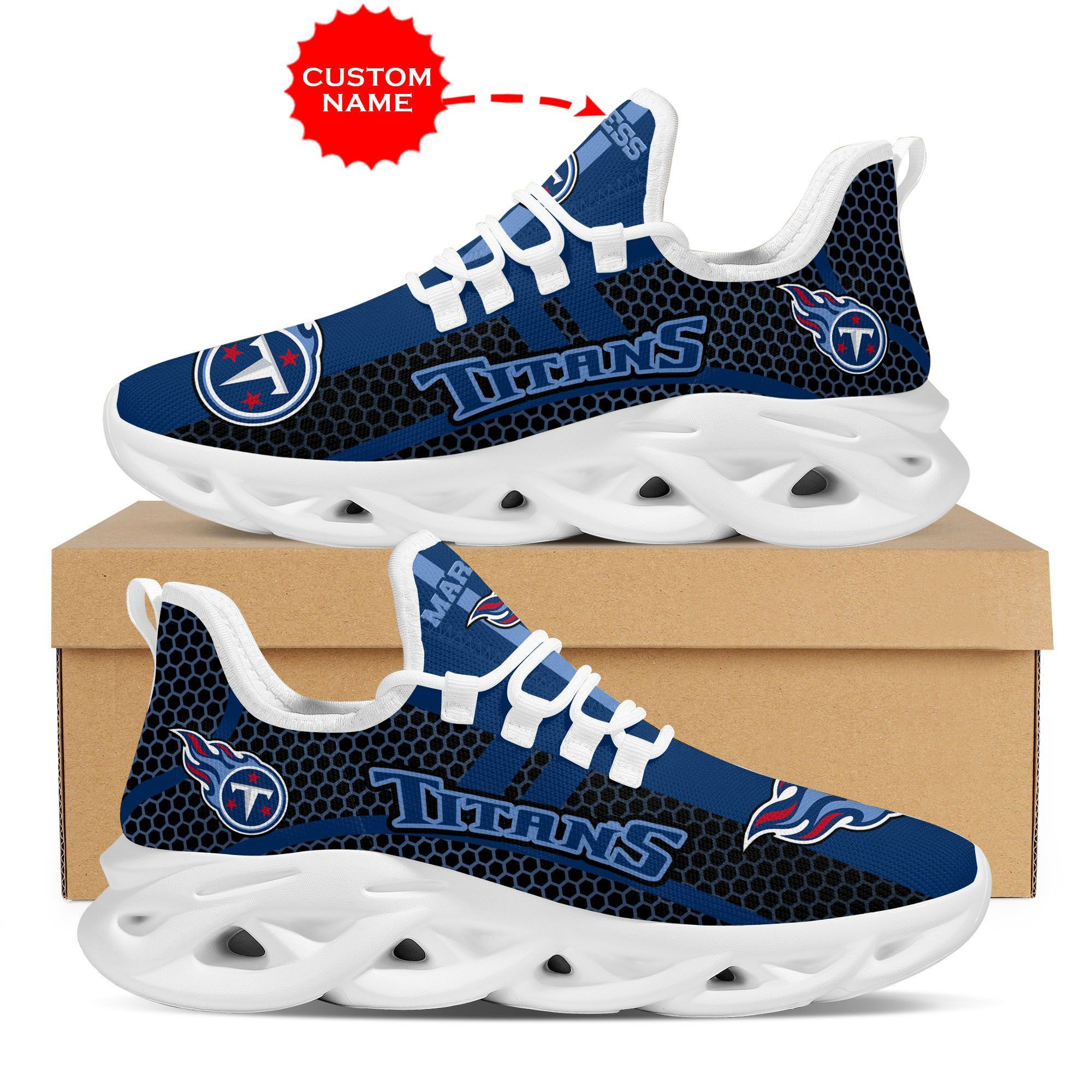 Tennessee Titans Shoes Max Soul Luxury  Custom Name 06 M3Rtt0311