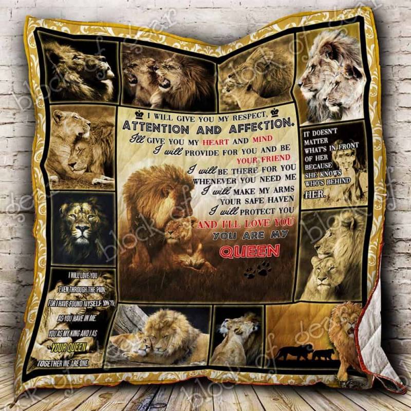 You Are My Queen Lion Couple JH674 Quilt