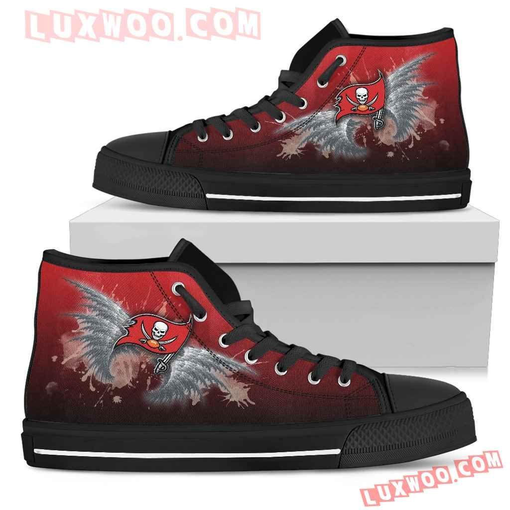 Angel Wings Tampa Bay Buccaneers High Top Shoes Sport Sneakers