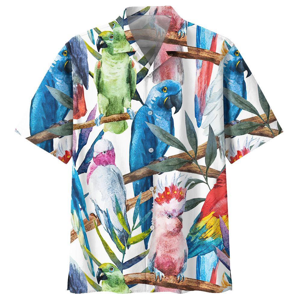 Parrot White Nice Design Unisex Hawaii Shirt For Men And Women Ha11444