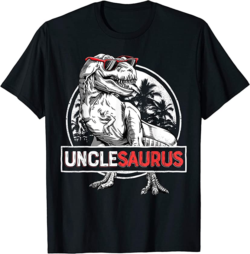 Unclesaurus T shirt T rex Uncle Saurus Dinosaur Men Boys