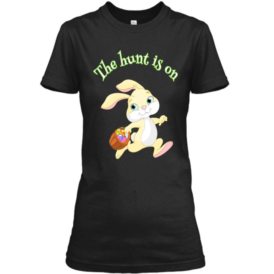 Boy Easter Shirt Egg Hunt The hunt is on Easter Bunny Shirt Ladies Custom