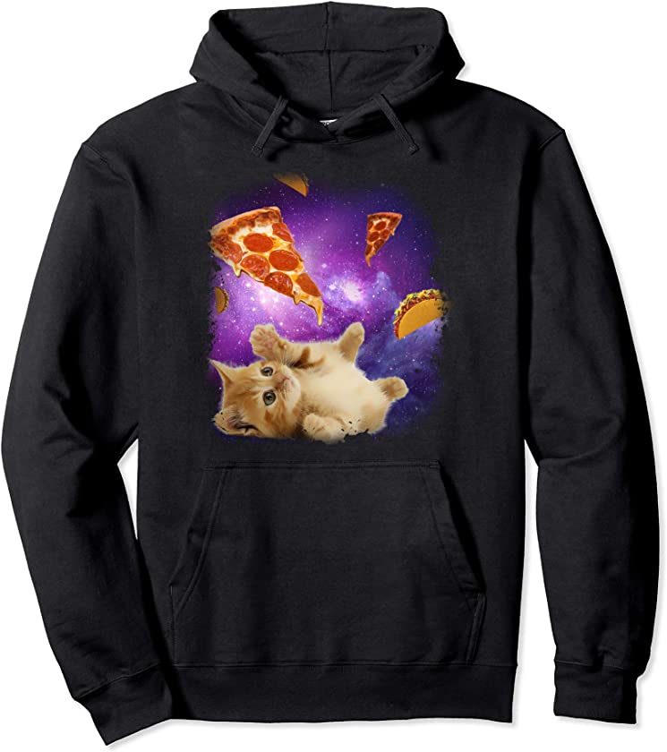 with Pizza Slices and Tacos Pullover Hoodie