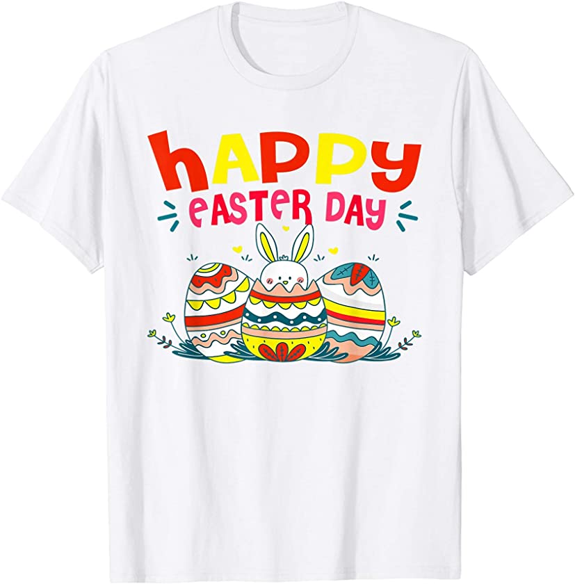 Cute Happy Easter Day Eggs Hatching Bunny Rabbit Gift T-Shirt