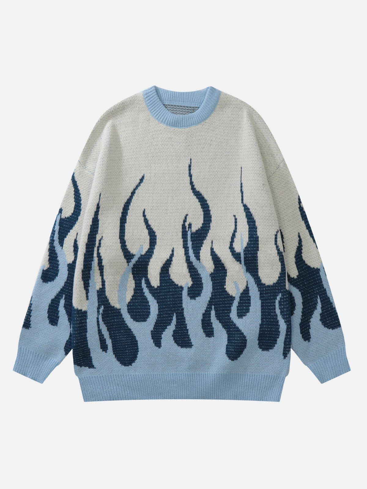 Talishko™ – Colorblock Flame Print Sweater