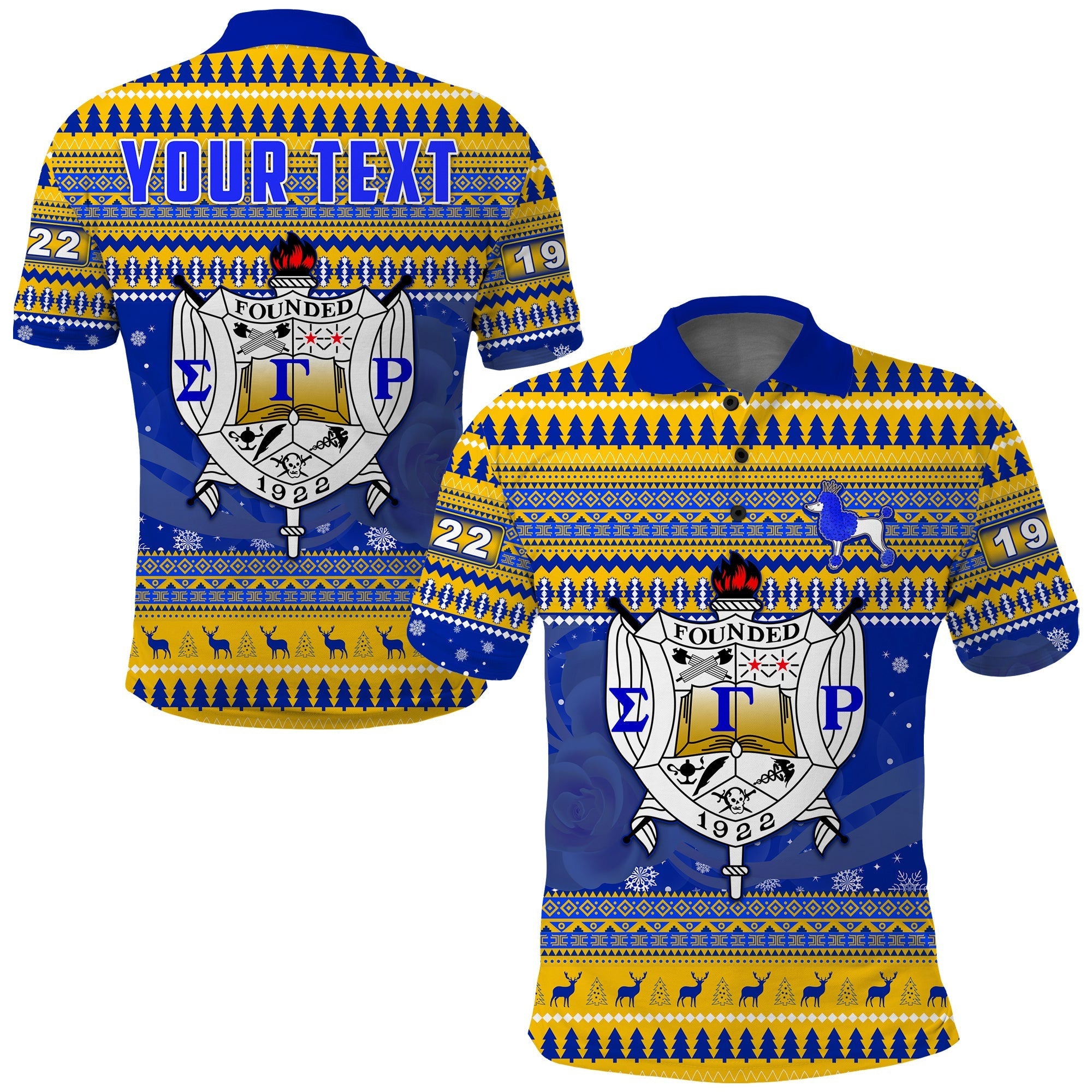 Sorority Polo – Personalized Sigma Gamma Rho Christmas Polo Shirt African Pattern