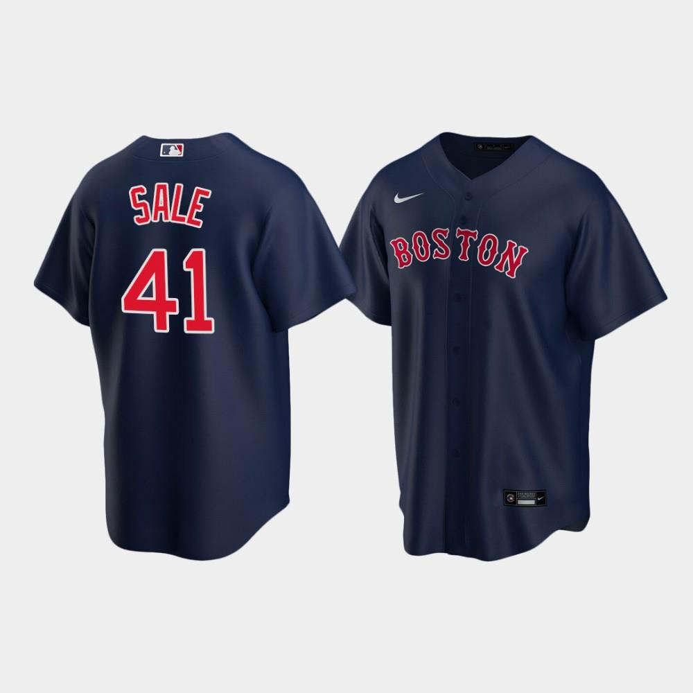 Youth Boston Red Sox 41 Chris Sale Alternate Navy Jersey