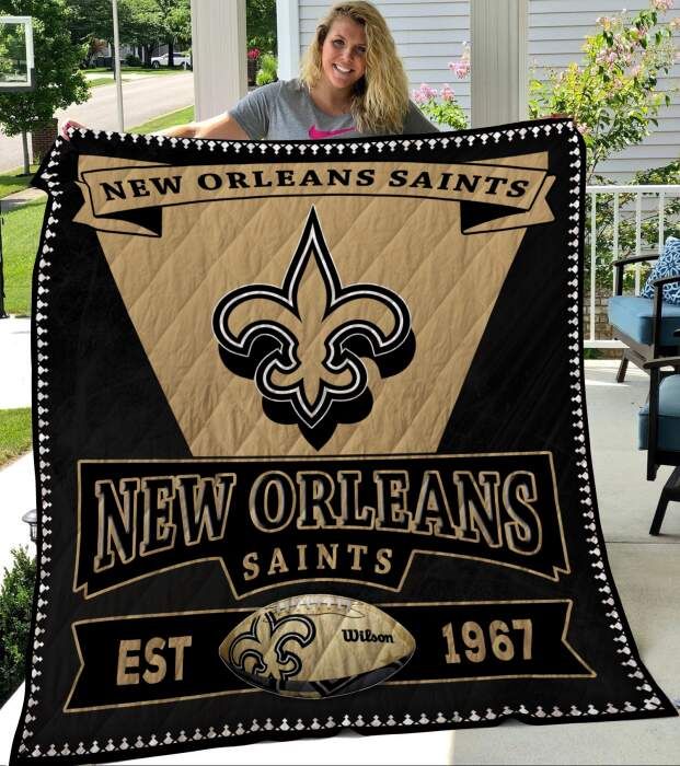 New Orleans Saints5 3D Quilt Blanket, Fleece Blanket