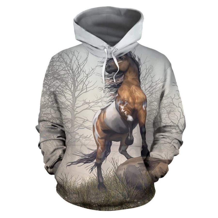 3D All Over Print Horse Hoodie NM120813