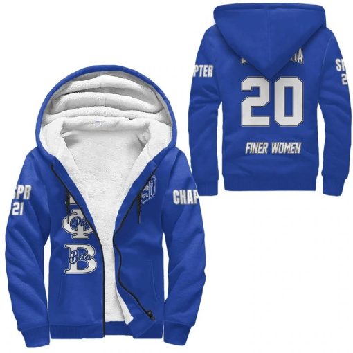 Zeta Phi Beta (Blue) Sherpa Hoodies