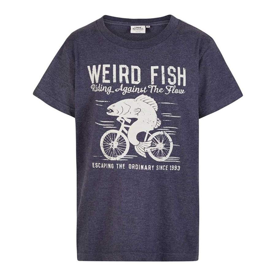 Weird Fish Fish Cycle Graphic Print Men’S Cotton T-Shirt