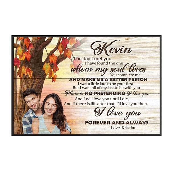 Custom Personalized photo name Valentine’s day wall prints poster gift ideas for room him boyfriend husband her girlfriend wife couple – My Soul TY3012 – Personalizedwitch