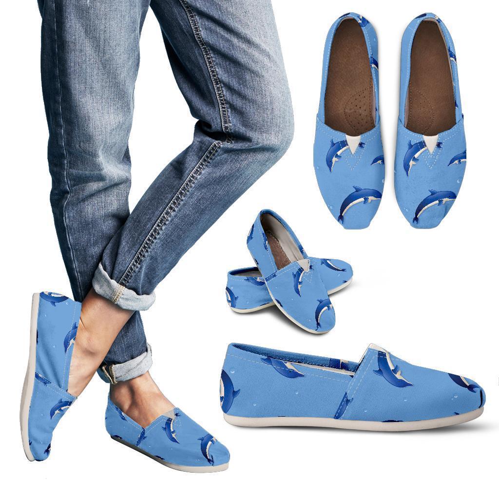 Dolphin Blue Print Women Casual Shoes