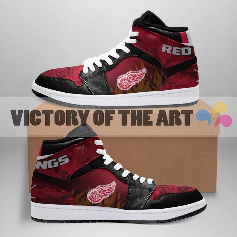 Simple Camo Logo Detroit Red Wings Jordan Sneakers