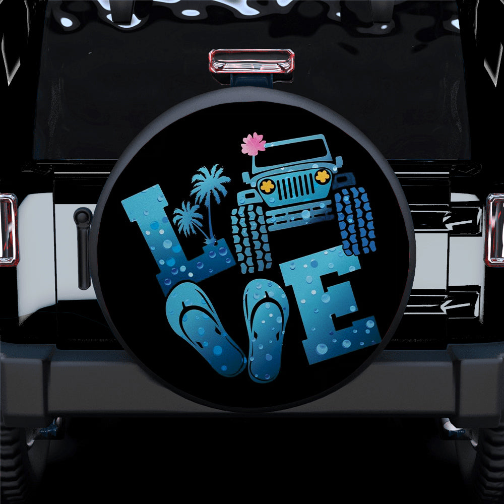 Love Jeep Summer Car Spare Tire Covers Gift For Campers