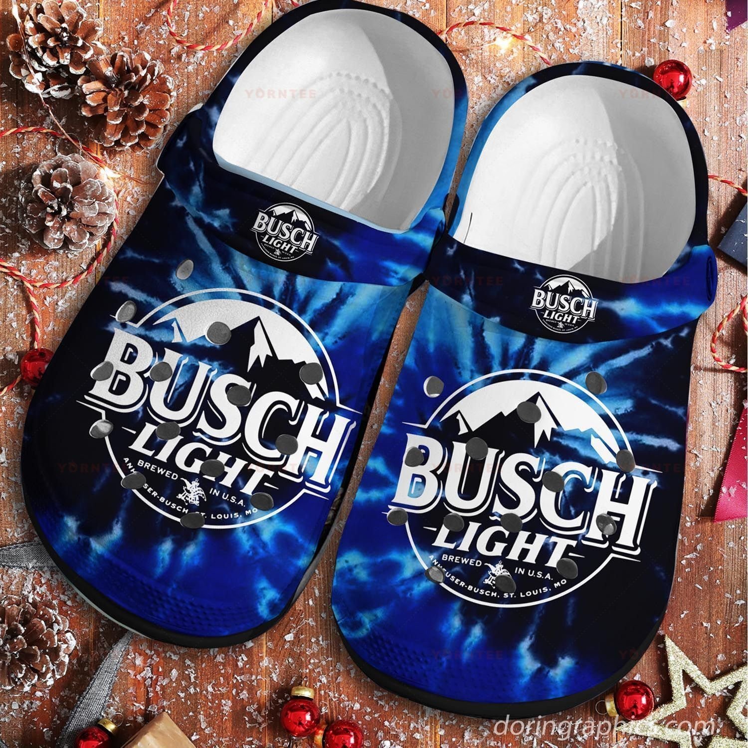 Busch Light Dark Blue Clogs Clogband Clog Comfortable Water Shoes