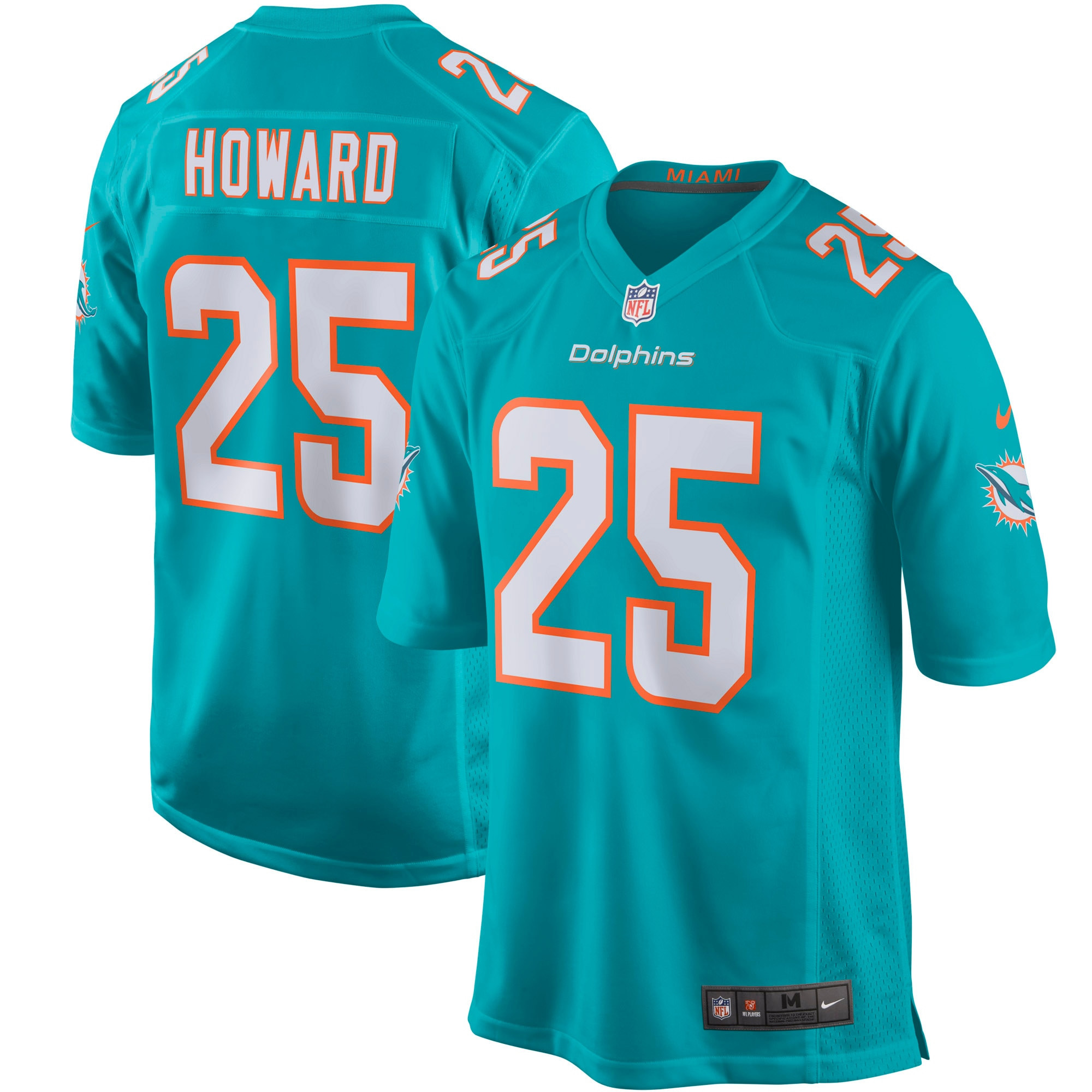 Xavien Howard Miami Dolphins Player Game Jersey – Aqua NFL