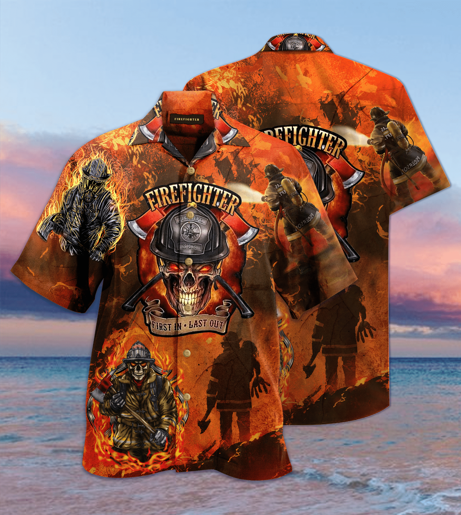 Amazing Courageous Firefighter Hawaiian Shirt