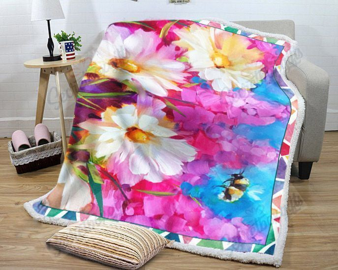 Bee And Flower Gs-Ld2910Tt Fleece Blanket