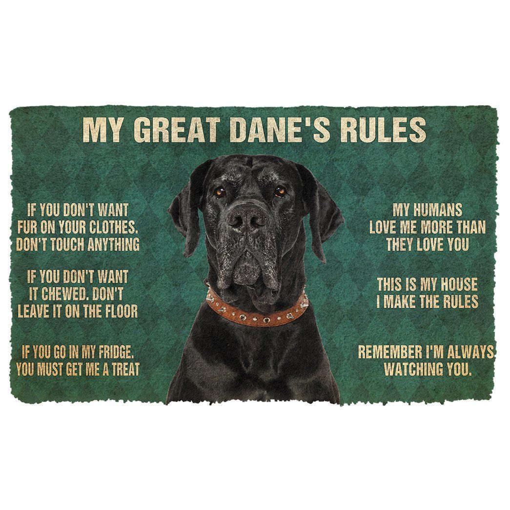 Gearhuman 3D My Great Dane’s Rules Doormat