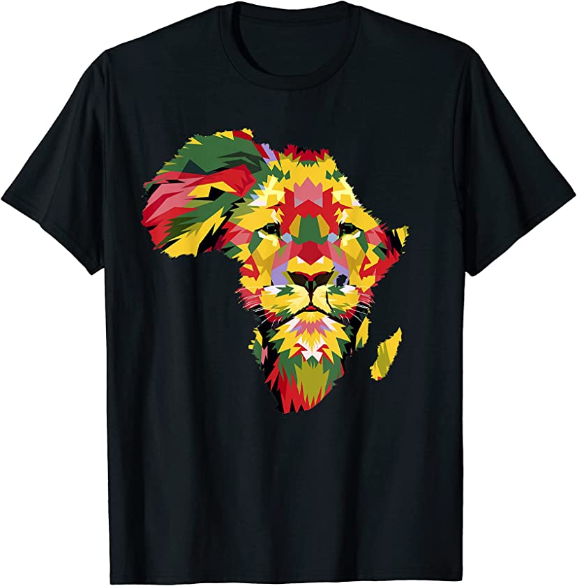 VnX5 Vintage African Lion Black History African American T-Shirt