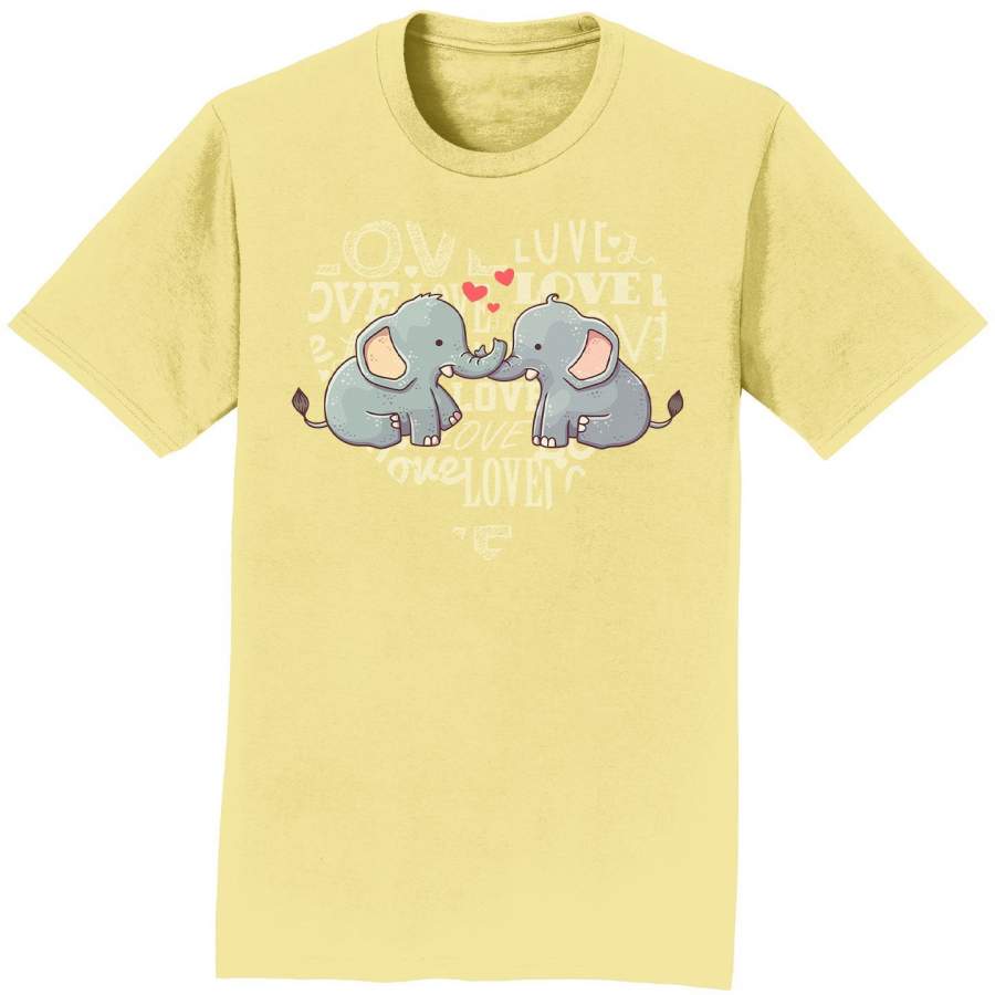 Love Heart Elephants – Adult Unisex T-Shirt