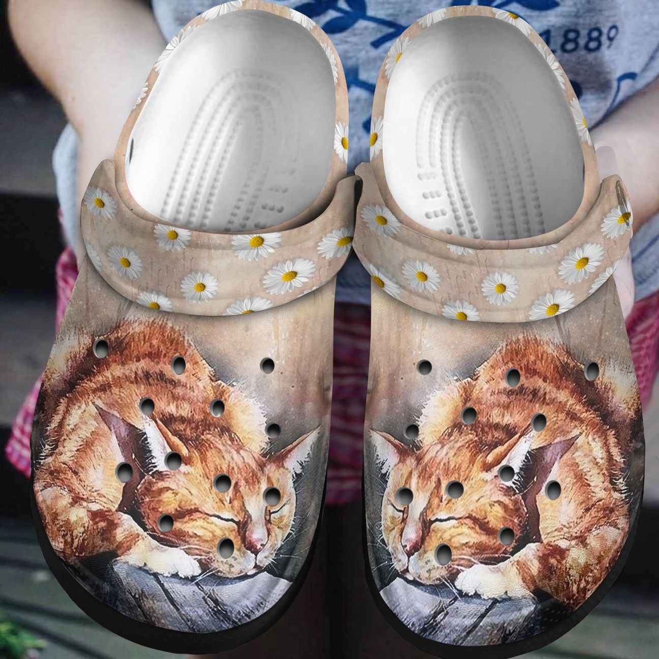 Cat Personalized Clog, Custom Name, Text, Color, Number Fashion Style For Women, Men, Kid, Print 3D Sleepy Cat