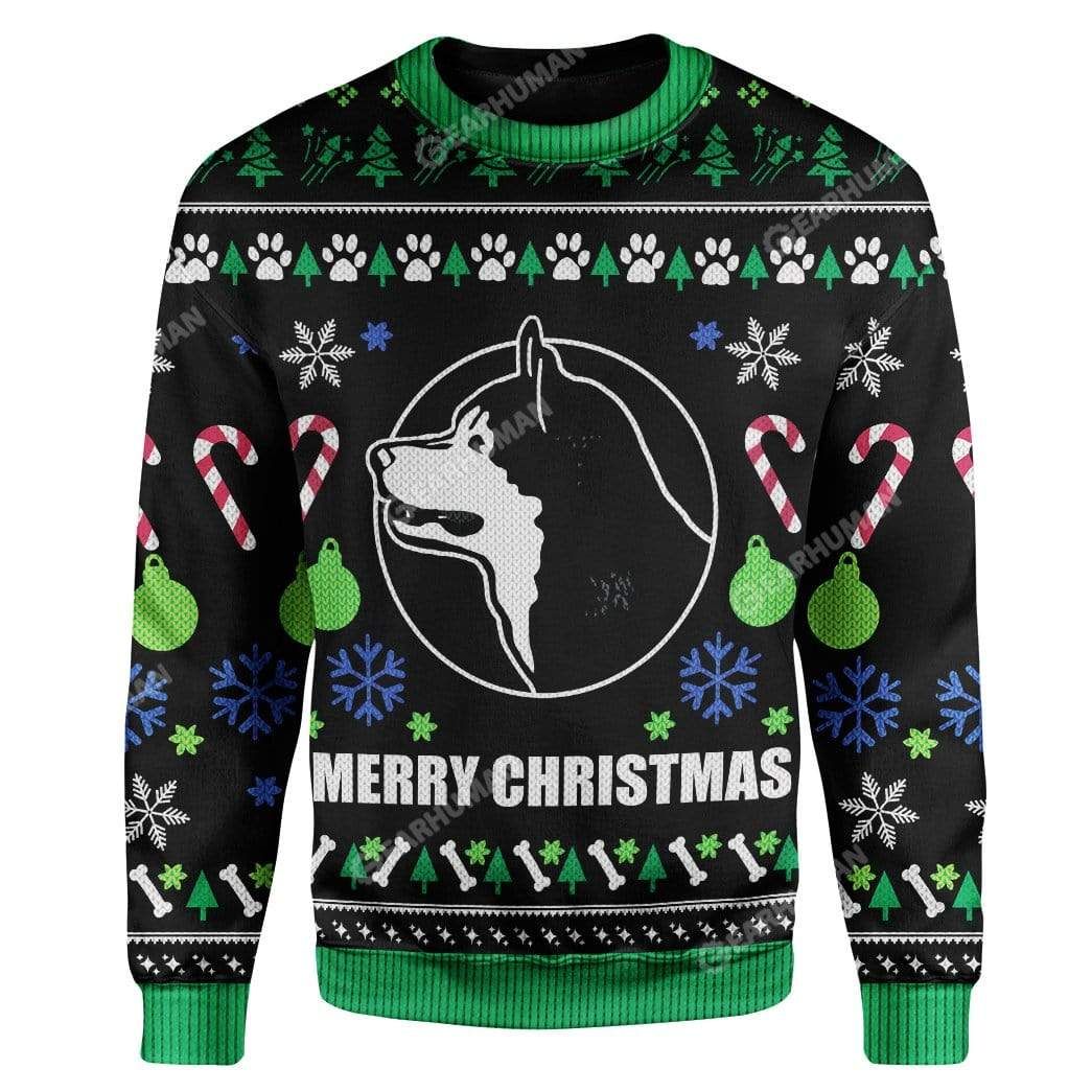 Ugly Christmas Alaskan Malamute Dog Breed Custom Sweater Apparel