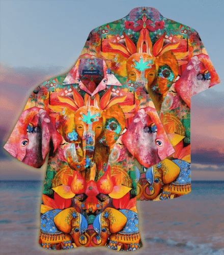 Elephant Colorful Hawaii Shirt Unisex Adult Ha26342