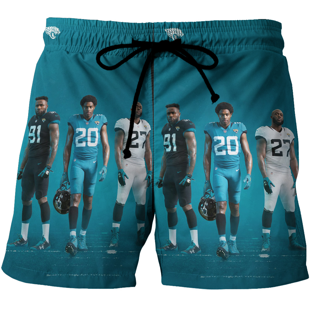 Jacksonville Jaguars Team V5 3D All Over Print Summer Beach Hawaiian Short