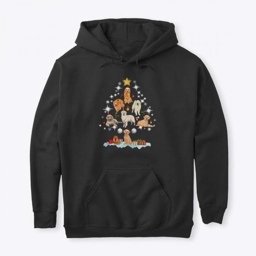 Golden Reflection Christmas Pine Guys Gildan Hoodie Sweatshirt