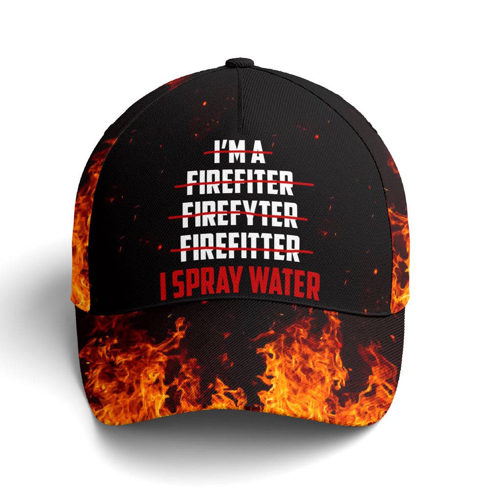 Funny Firefighter Spray Water Baseball Cap Coolspod