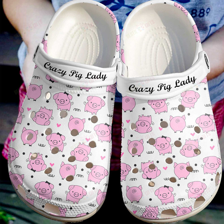 Crazy Pig Lady Crocss Classic Clogs Shoes