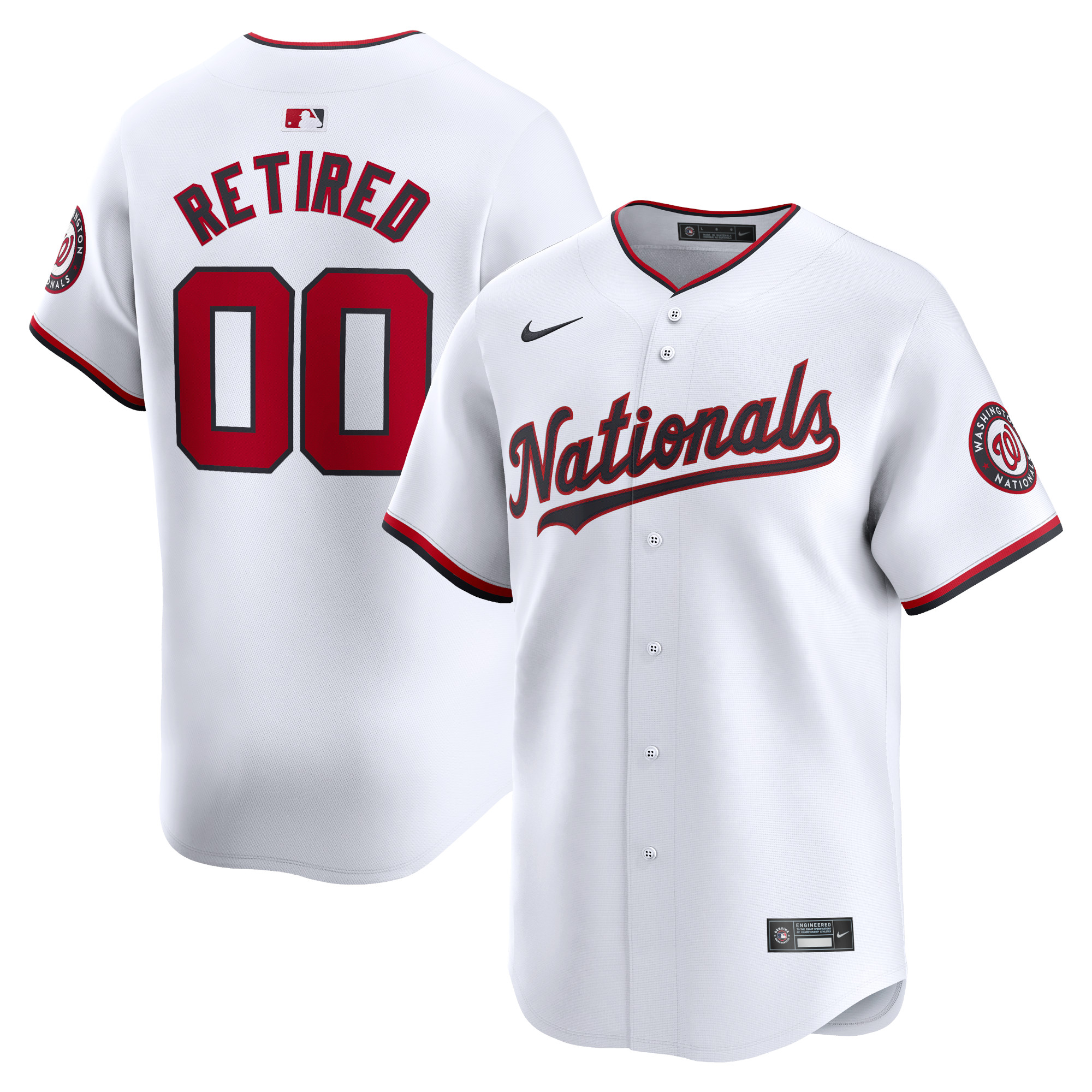 Washington Nationals Home Limited Pick-A-Player Retired Roster Jersey – White