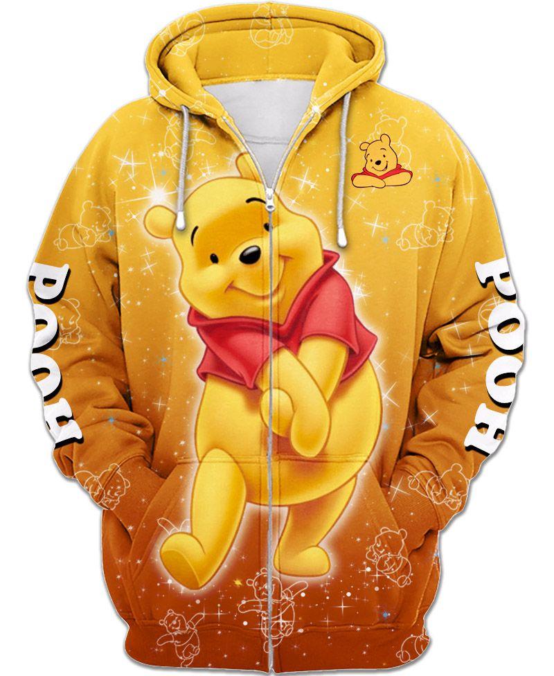 Lovely Winnie The Pooh Zip-Up Hoodie