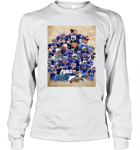 The Buffalo Bills Team Football Full Players 2021 Signatures Long Sleeve T-Shirt