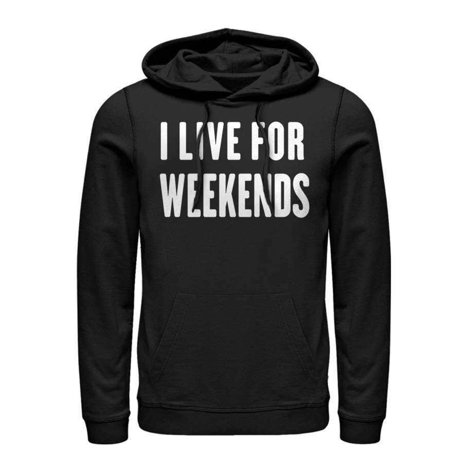 CHIN UP Women’s Live for Weekends  Lightweight Hoodie Black