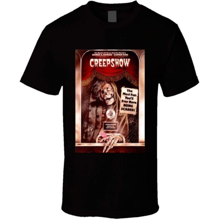 Creepshow Classic 80s Horror Movie Poster Mens T Shirt Round Neck Short Sleeves Tops Clothing